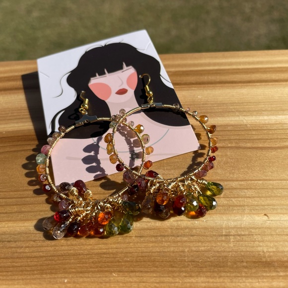 🥳Host pick 🥳: Tundra- sapphire hoop earrings - Picture 16 of 16